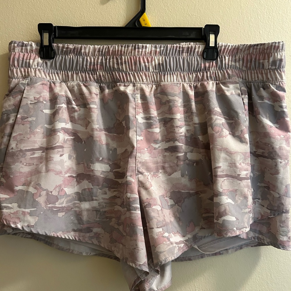 Camouflage Print Athletic Shorts